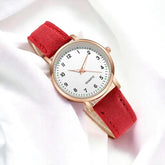 Einfache, günstige Uhren für Vintage-Lederarmband, lässige Sportuhr